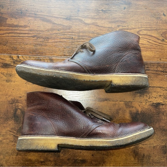 Clarks Shoes Clarks Originals Dark Brown Leather Desert Chukka Ankle Boots Mens Sz 9 Poshmark